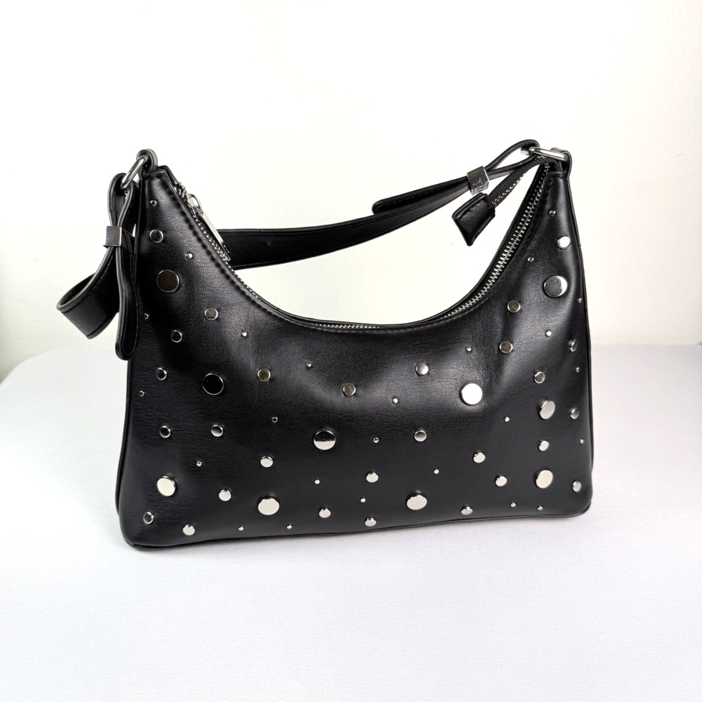 Skinny Dip London Black Studded Shoulder Bag Purse Handbag